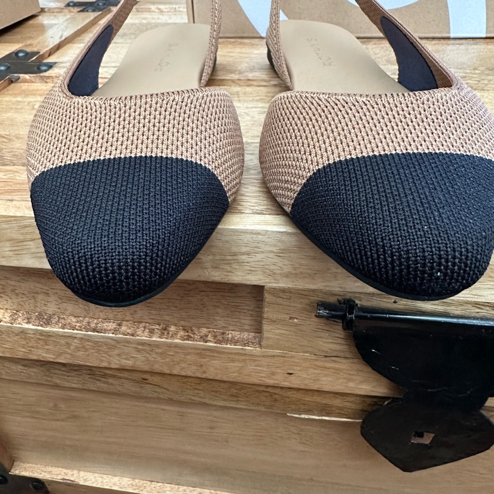 Rothy's Brown and Black Pointed Toe Flats - Picture 8 of 10